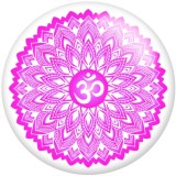 20MM Faith pattern Print glass snaps buttons