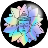 20MM Faith pattern Print glass snaps buttons