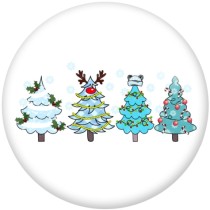 20MM Christmas Snowman  Print glass snaps buttons  DIY jewelry