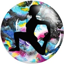 20MM yoga Print glass snaps buttons  DIY jewelry