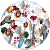 20MM Flower Nurse Lotus Print glass snaps buttons