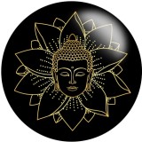 20MM Faith pattern Print glass snaps buttons