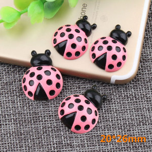 Beetle Seven star ladybird resin is suitable   20MM snap button charms