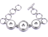 1 Snap Alloy Bracelet Fits 18mm/20mm Jewelry Snaps