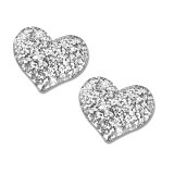 Pink glitter heart sequin resin suitable for 20MM Snaps Buttons