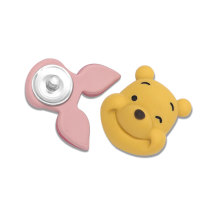 Cartoon bear pig resin suitable 18MM 20MM snap button charms
