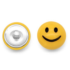 Cartoon expression bag, smiling face resin, suitable 18MM 20MM snap button charms