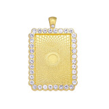 50pcs/lot Alloy Time Gem Base internal diameter 25 * 35mm dot drill rectangular alloy base pendant pendant DIY accessories