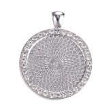 100pcs/lot Alloy Time gem internal diameter 25mm point drill round alloy base bracket diy diamond inlaid zinc alloy accessories