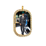 100pcs/lot Alloy DIY accessories  internal diameter24 * 38mm dot diamond rectangular alloy base diamond time gem pendant