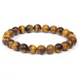 8mm natural stone beads bracelet elastic string agate, natural turquoise, lapis lazuli, tiger's eye stone