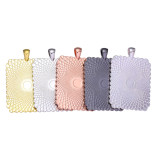 50pcs/lot Alloy Time Gem Base internal diameter 25 * 35mm dot drill rectangular alloy base pendant pendant DIY accessories