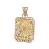 50pcs/lot internal diameter 18 * 25mm rectangular movable head with diamond bottom support, time gem necklace pendant, alloy accessories DIY