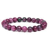 8mm natural stone beads bracelet elastic string agate, natural turquoise, lapis lazuli, tiger's eye stone