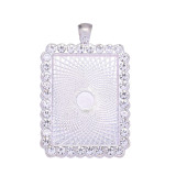 50pcs/lot Alloy Time Gem Base internal diameter 25 * 35mm dot drill rectangular alloy base pendant pendant DIY accessories