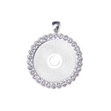 50pcs/lot Alloy internal diameter 25MM round diamond inlaid alloy bottom bracket pendant diy time gem accessories bottom bracket