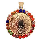 50pcs/lot Alloy internal diameter 25MM round diamond inlaid alloy bottom bracket pendant diy time gem accessories bottom bracket