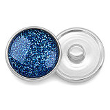 Flat round glitter resin suitable for 18MM Snaps Buttons