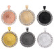 50pcs/lot Alloy internal diameter 25MM round diamond inlaid alloy bottom bracket pendant diy time gem accessories bottom bracket