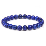 8mm natural stone beads bracelet elastic string agate, natural turquoise, lapis lazuli, tiger's eye stone
