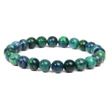 8mm natural stone beads bracelet elastic string agate, natural turquoise, lapis lazuli, tiger's eye stone