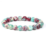 8mm natural stone beads bracelet elastic string agate, natural turquoise, lapis lazuli, tiger's eye stone