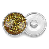 Flat round glitter resin suitable for 18MM Snaps Buttons