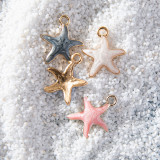 10pcs/lot High-quality Alloy Ocean Star Mini Colorful Starfish Alloy Oil Dropping Pendant DIY Pendant Bracelet Accessories