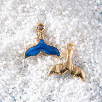 10pcs/lot High-quality  Alloy Cartoon colorful fish tail key chain diy pendant alloy oil dripping earrings bracelet female accessories