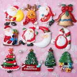 Christmas large refrigerator stick Santa Claus Christmas tree elk resin patch
