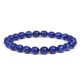 6mm natural stone beads bracelet elastic string agate, natural turquoise, lapis lazuli, tiger's eye stone