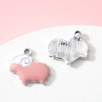 10pcs/lot  High-quality Alloy Sheep cartoon animal pendant diy bracelet pendant alloy electroplating oil dripping accessories