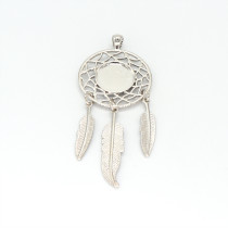 50pcs/lot Alloy Diy jewelry accessories, inner diameter 14MM alloy bottom bracket set, time gem bottom dream catcher