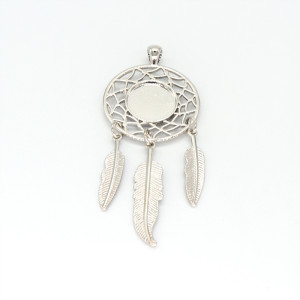 50pcs/lot Alloy Diy jewelry accessories, inner diameter 14MM alloy bottom bracket set, time gem bottom dream catcher