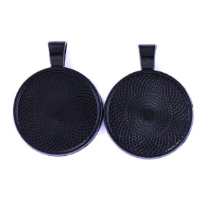 100pcs/lot Alloy  High quality 25mm diameter round necklace pendant base alloy time precious stone base alloy jewelry accessories diy