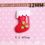 12MM Christmas Boots and gloves resin Snaps Buttons