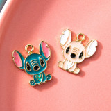 10pcs/lot  High-quality Alloy Stitch cartoon cute pendant bracelet key chain diy pendant alloy oil dripping accessories