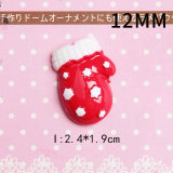 12MM Christmas Boots and gloves resin Snaps Buttons