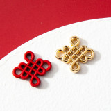 10pcs/lot  High-quality Alloy Spring Festival Chinese knot festival pendant pendant bracelet diy pendant alloy painting electroplating accessories