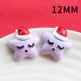 12MM Christmas five-pointed star resin Snaps Buttons