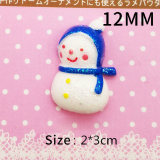 12MM Christmas Snowman resin ornaments Snaps Buttons