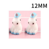 12MM Cartoon cute unicorn resin Snaps Buttons