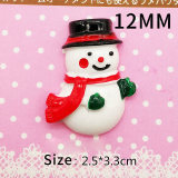 12MM Christmas Snowman resin ornaments Snaps Buttons