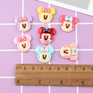 Cartoon bow Mickey resin suitable for 18MM Snaps Buttons