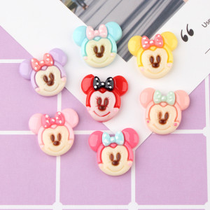 Cartoon bow Mickey resin suitable for 18MM Snaps Buttons