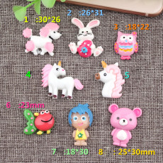 Dog unicorn rabbit owl resin suitable for 18MM Snaps Buttons