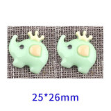 Cartoon Elephant resin suitable for 18MM Snaps Buttons