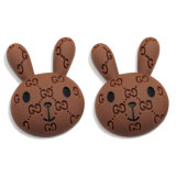 Cartoon Bear Rabbit resin suitable for 18MM Snaps Buttons