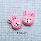 Cartoon Bear Rabbit resin suitable for 18MM Snaps Buttons