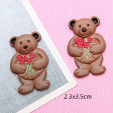 Cartoon Bear Rabbit resin suitable for 18MM Snaps Buttons